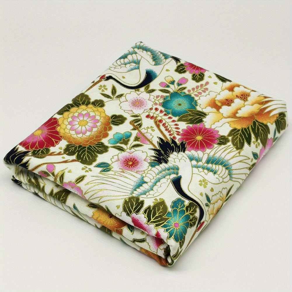 100% Cotton Japanese Style Bronzing Fabric Flower Printed Fabric -