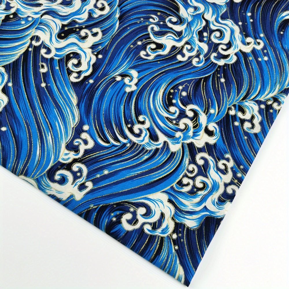 100% Cotton Japanese Style Bronzing Fabric Flower Printed Fabric -