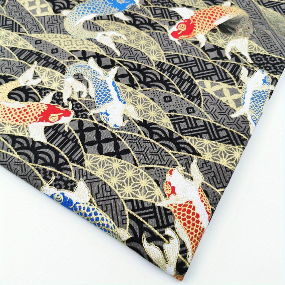 100% Cotton Japanese Style Bronzing Fabric Flower Printed Fabric -