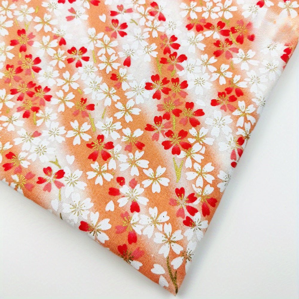 100% Cotton Japanese Style Bronzing Fabric Flower Printed Fabric -