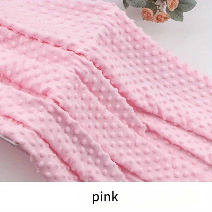 160x50cm Pack Polyester Plush Fleece Fabric, Solid Color Precut Soft Dot Velveteen Material, Machine Washable, for DIY Crafts, Quilting, and Stuffed Animal Projects -