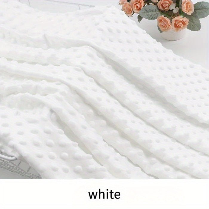 160x50cm Pack Polyester Plush Fleece Fabric, Solid Color Precut Soft Dot Velveteen Material, Machine Washable, for DIY Crafts, Quilting, and Stuffed Animal Projects -