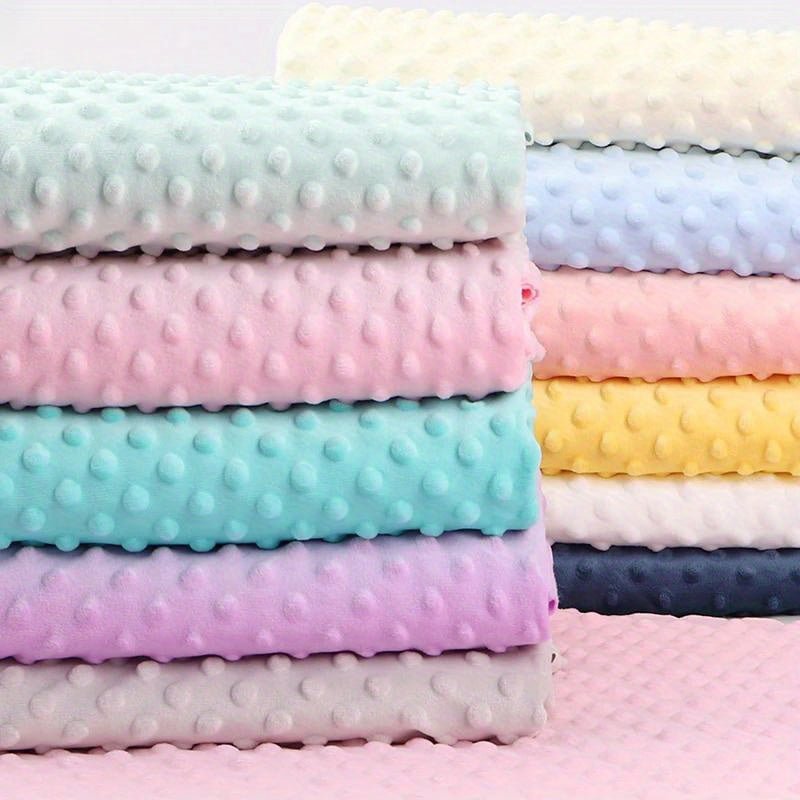 160x50cm Pack Polyester Plush Fleece Fabric, Solid Color Precut Soft Dot Velveteen Material, Machine Washable, for DIY Crafts, Quilting, and Stuffed Animal Projects -