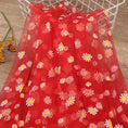 Load image into Gallery viewer, 1pc Golden Chrysanthemum Printed Organza Fabric, Floral Pattern, 30gsm, 100% Polyester, Precuts, Hand Wash Only, for DIY Hair Band, Wedding, Birthday Decorations, Flower Wrapping -
