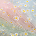 Load image into Gallery viewer, 1pc Golden Chrysanthemum Printed Organza Fabric, Floral Pattern, 30gsm, 100% Polyester, Precuts, Hand Wash Only, for DIY Hair Band, Wedding, Birthday Decorations, Flower Wrapping -