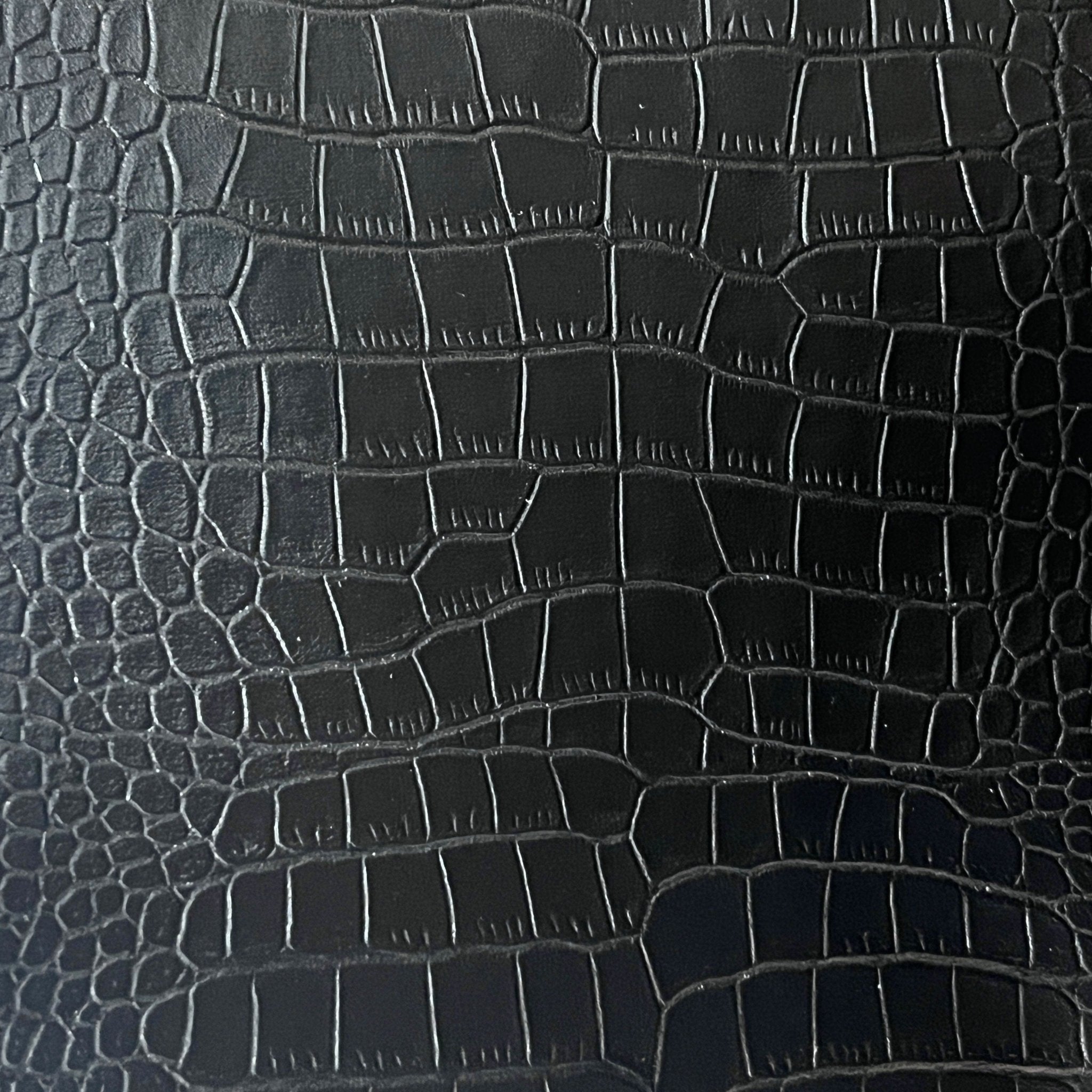 1pc, PU Leather Fabric, Faux Leather Fabric, Crocodile Pattern Road Leather Fabric, Leather Interior Fabric (0.91 Meter) -