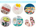 Load image into Gallery viewer, 4pcs/set 19.68x17.7inch(50x45cm) Butterfly Flowers Imitation 3D Embroidery Digital Print Precut Quilting Fabric Fat Quarter Fabric Bundle, Polyester Quilting Squares for Patchwork, DIY Crafts Projects, DIY Wallet Making -
