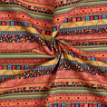 Load image into Gallery viewer, African Ethnic Style Printed Cotton Fabric, Geometric Pattern -