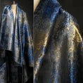 Load image into Gallery viewer, Blue Gilt Jacquard Fabric, Designer Fashion Fabrics -