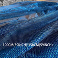 Load image into Gallery viewer, Blue Metallic Fabric, Handmade DIY Fabric Diy Tulle For Sewing Apparel Costumes Craft -
