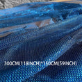 Load image into Gallery viewer, Blue Metallic Fabric, Handmade DIY Fabric Diy Tulle For Sewing Apparel Costumes Craft -