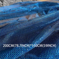 Load image into Gallery viewer, Blue Metallic Fabric, Handmade DIY Fabric Diy Tulle For Sewing Apparel Costumes Craft -