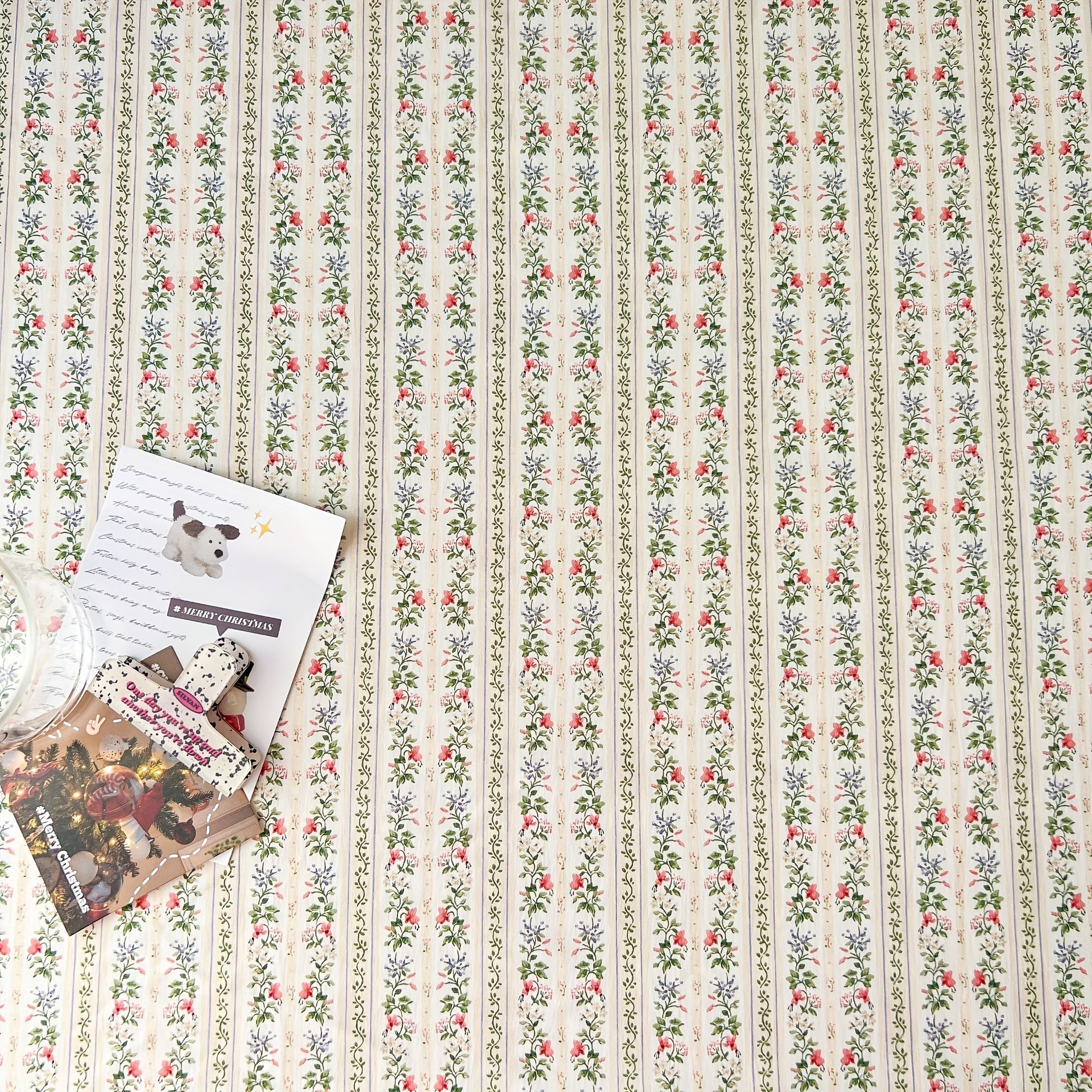 Cotton Floral Print Fabric, Pastoral Style -