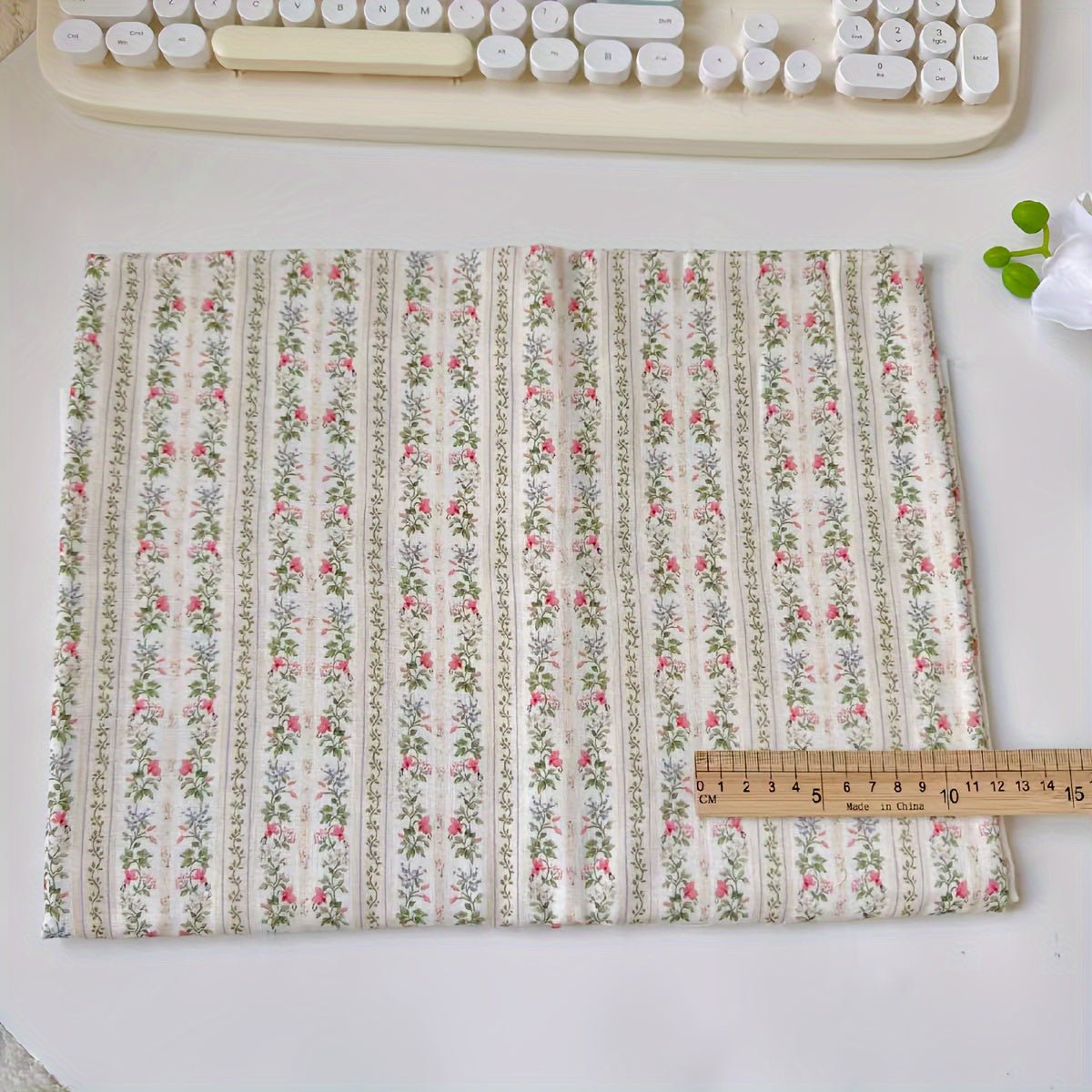 Cotton Floral Print Fabric, Pastoral Style -