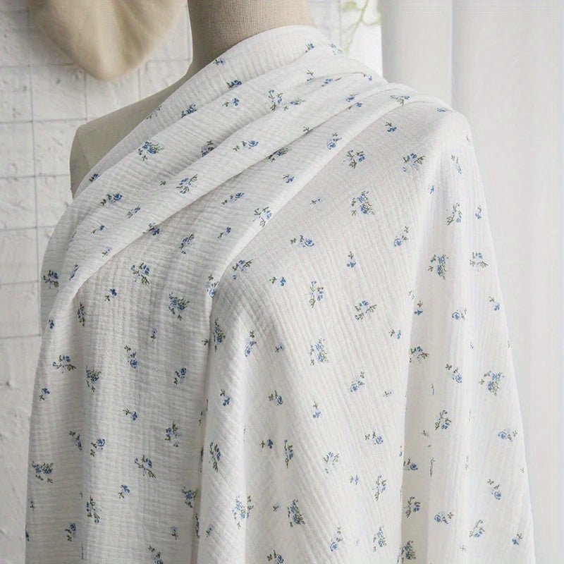 Double Gauze Floral Printed Cotton Fabric -