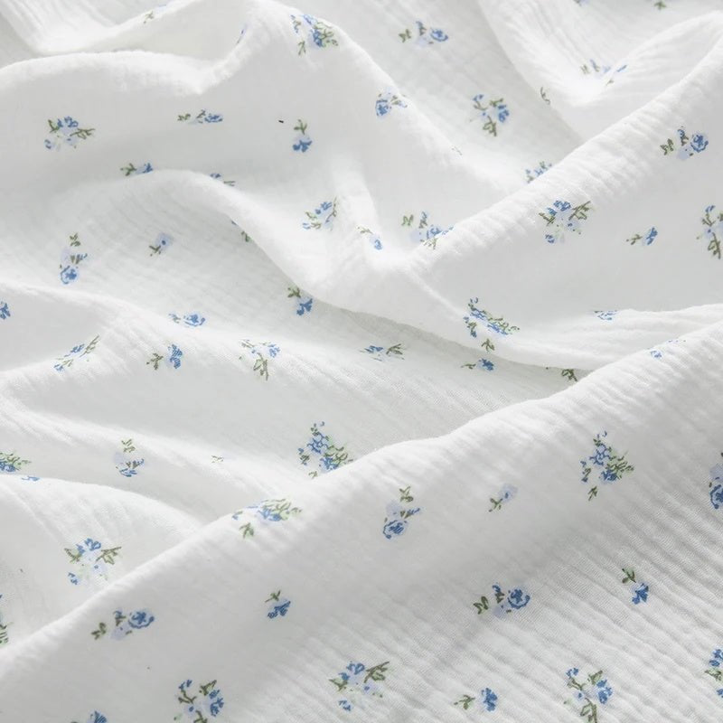 Double Gauze Floral Printed Cotton Fabric -