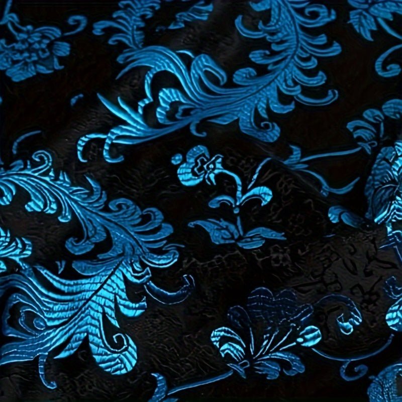 Elegant Jacquard Satin Damask Fabric by the Yard - 100% Polyester Pre - cut Floral Upholstery & Fashion Material, Machine Washable, 150gsm -