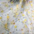 Load image into Gallery viewer, Floral Embroidered Tulle Fabric - Soft, Sheer, and Perfect for DIY Dresses, Wedding Gowns, Curtains, Tablecloths, and Handbags -