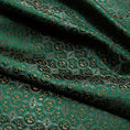 Load image into Gallery viewer, French Style Green Jacquard Embroidered Satin Fabric -