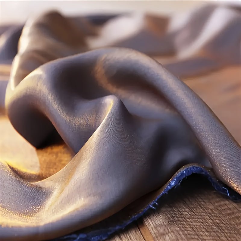Gray - Golden Two - color Shiny Fabric -