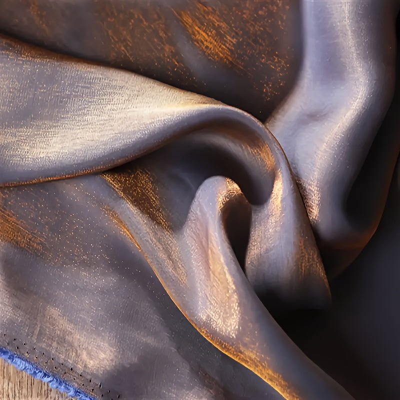 Gray - Golden Two - color Shiny Fabric -