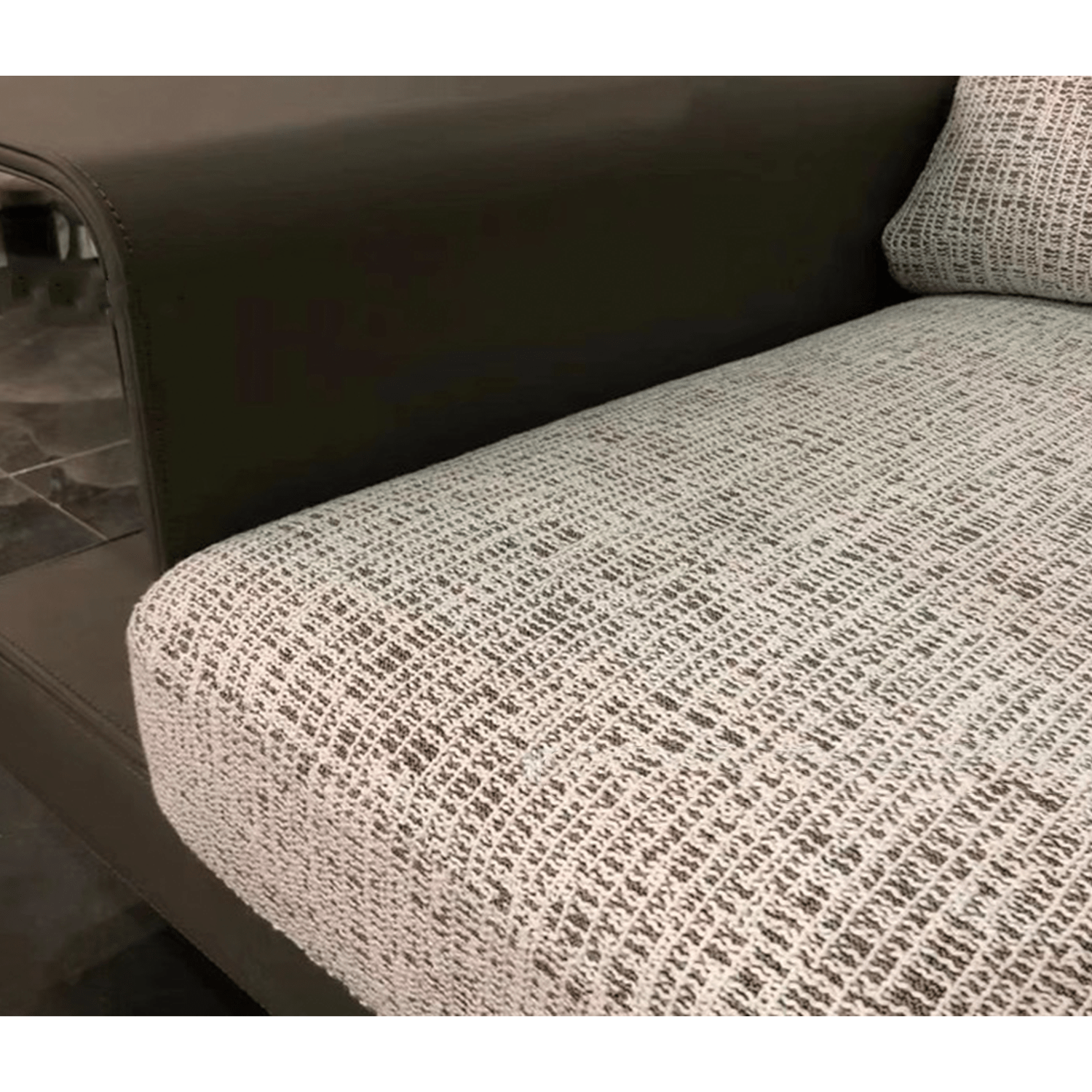 LasilkFabric Luxury High - end Collection Black and White Textured Upholstery Fabric -