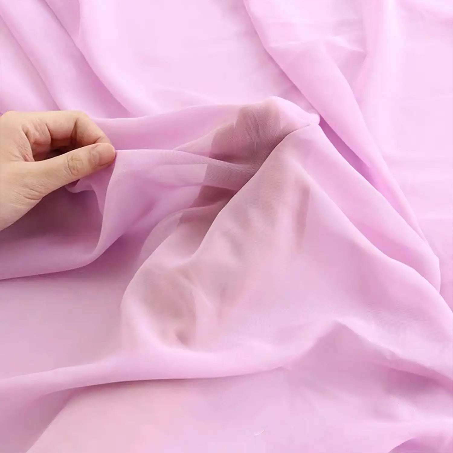 LasilkFabric Polyester Pearl Chiffon -