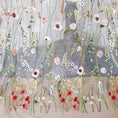 Load image into Gallery viewer, LasilkFabric Water Grass Embroidered Lace Fabric - Fashion Womens Dress DIY Sewing Material - Lustrous Embroidery for Chic Craft Projects -