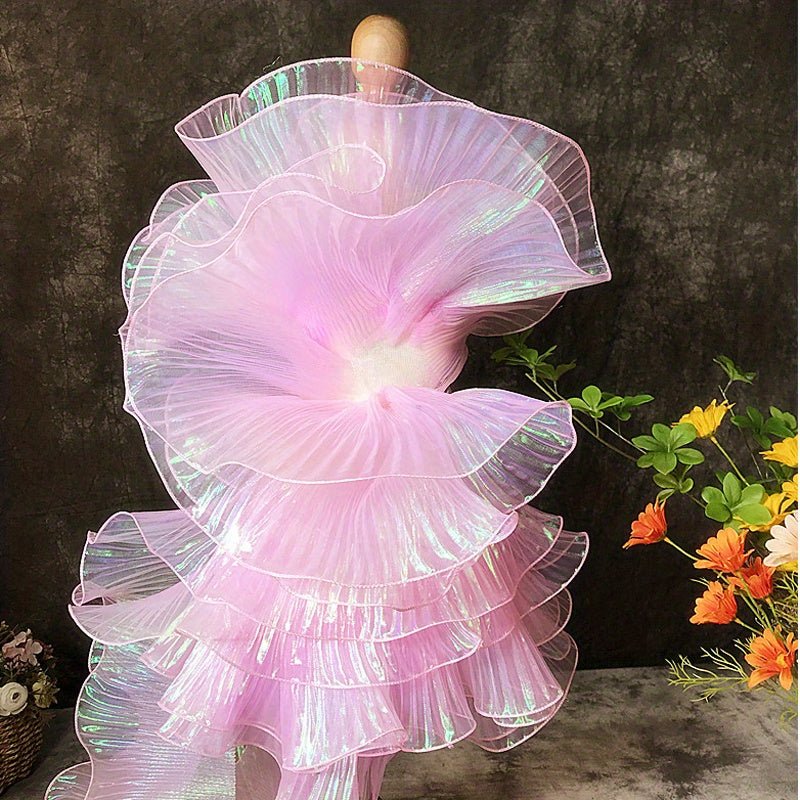 Mermaid Magic Yarn Gradient Ruffled Three - dimensional Pleats Large Lace, Fabric Decorative Sewing Accessories Clothing Accessories -