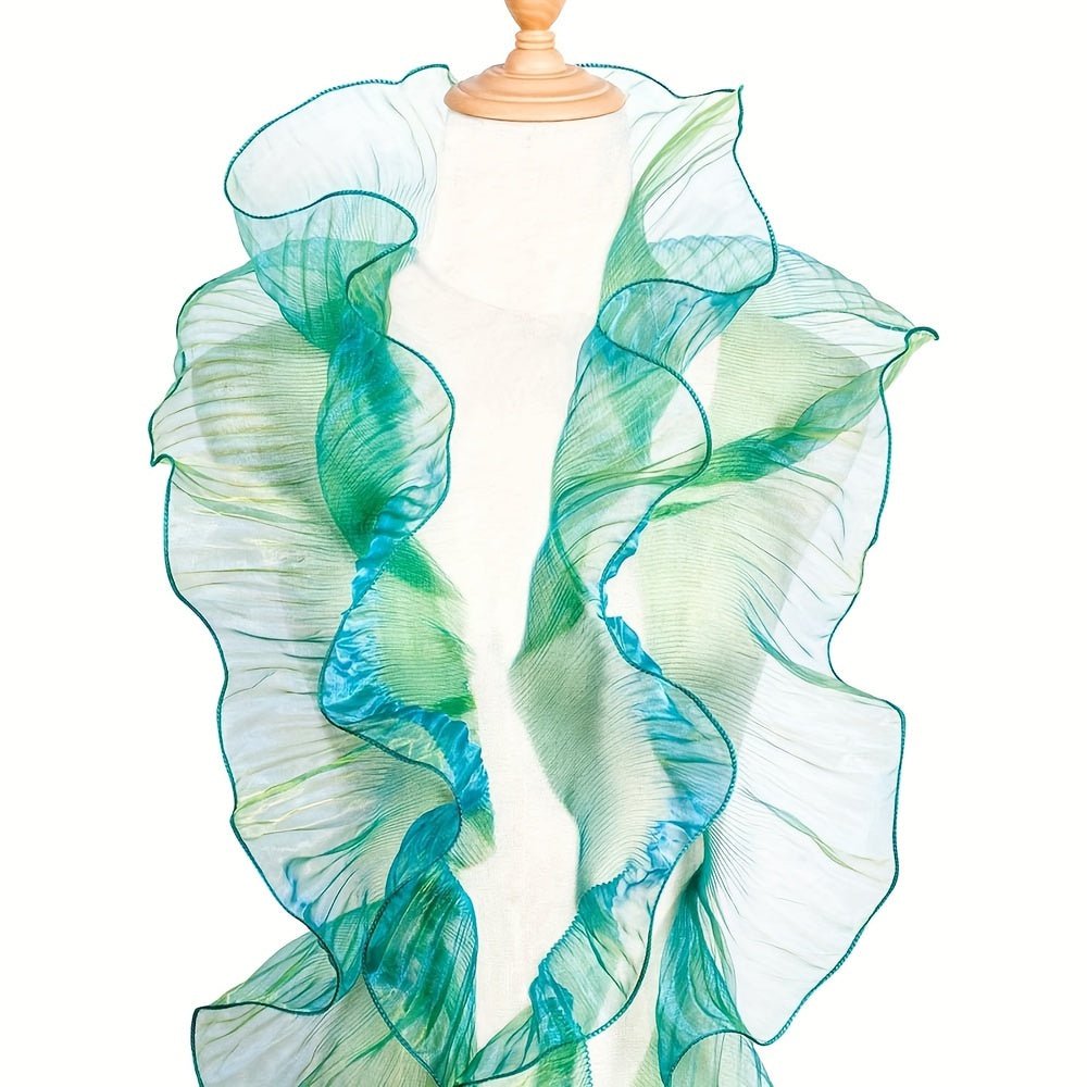Mermaid Magic Yarn Gradient Ruffled Three - dimensional Pleats Large Lace, Fabric Decorative Sewing Accessories Clothing Accessories -