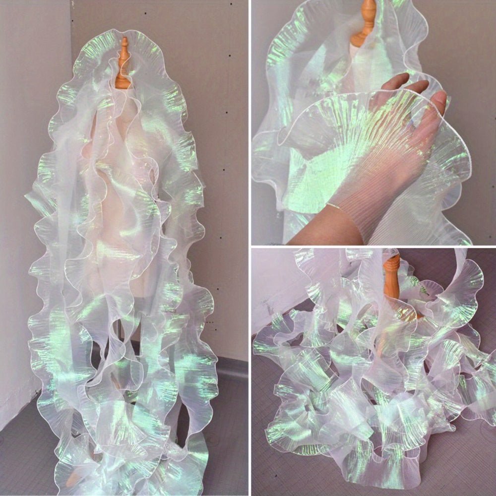 Mermaid Magic Yarn Gradient Ruffled Three - dimensional Pleats Large Lace, Fabric Decorative Sewing Accessories Clothing Accessories -