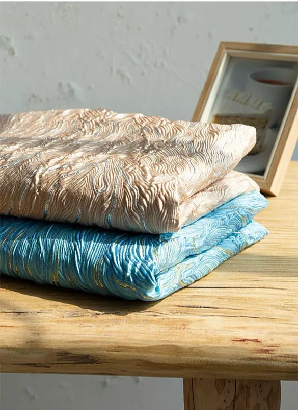 Oil Painting Style Gilt Dimensional Fabric, Designer Fabrics, Fashion Fabrics -