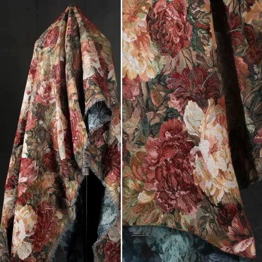 Oil Painting Style Jacquard Fabric, Designer Fabrics, For Skirt Making, DIY Sewing -
