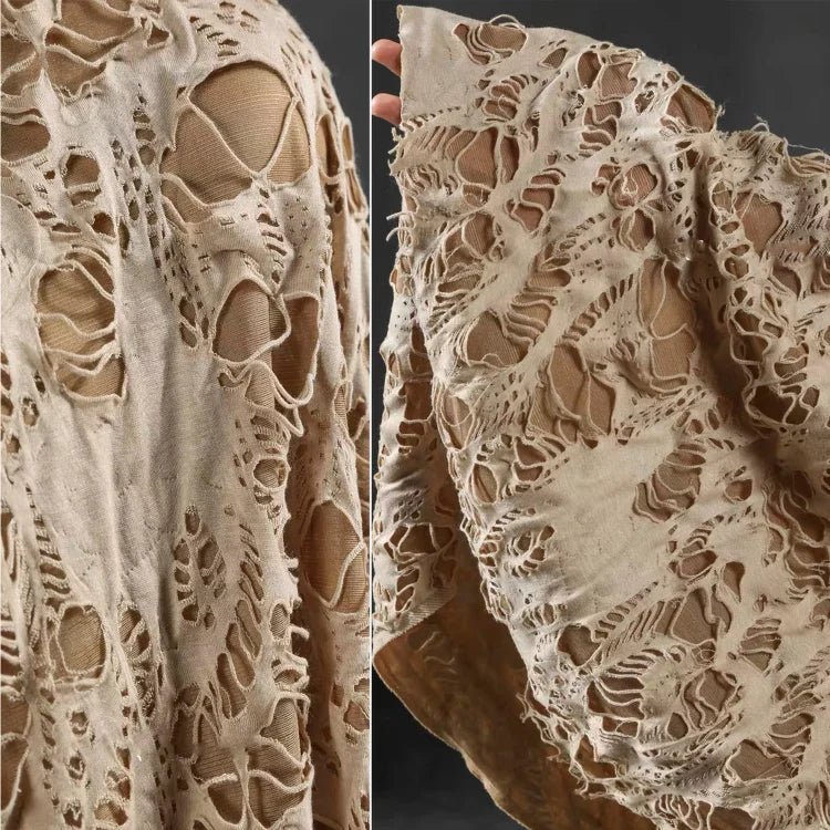 Old Craft Laminated Fabric, Destructive Style, Designer Fabrics -