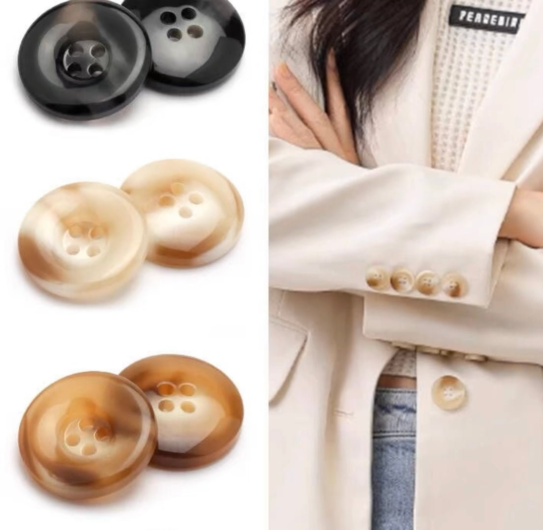 Premium tortoiseshell Coat Button -