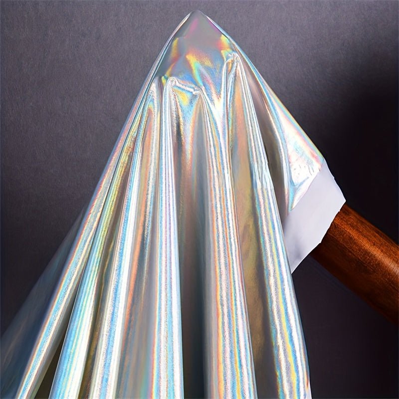 Silvery Colorful Material Graduation Design Elastic Glitter Laser Fantasy Fabric -