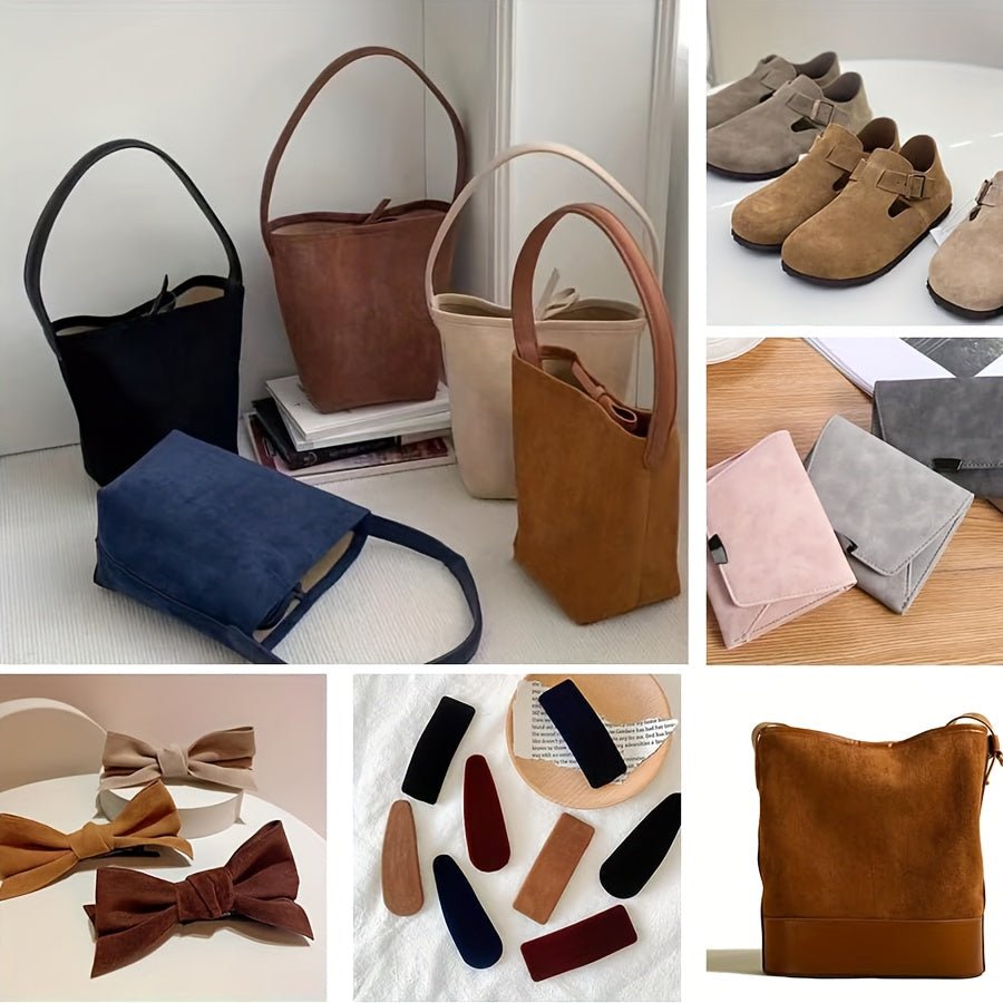 Soft Faux Suede Leather Fabric -