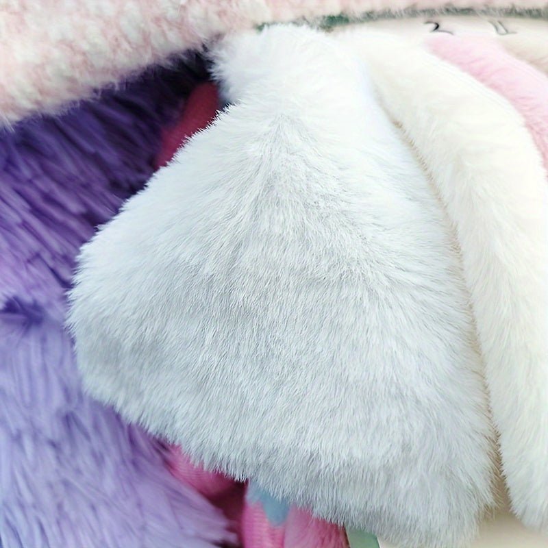 Soft Rabbit Plush Fur Fabric, Faux Plush Fabric -
