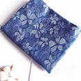 Load image into Gallery viewer, Stretchy Blue Denim Fabric with Floral Pattern -