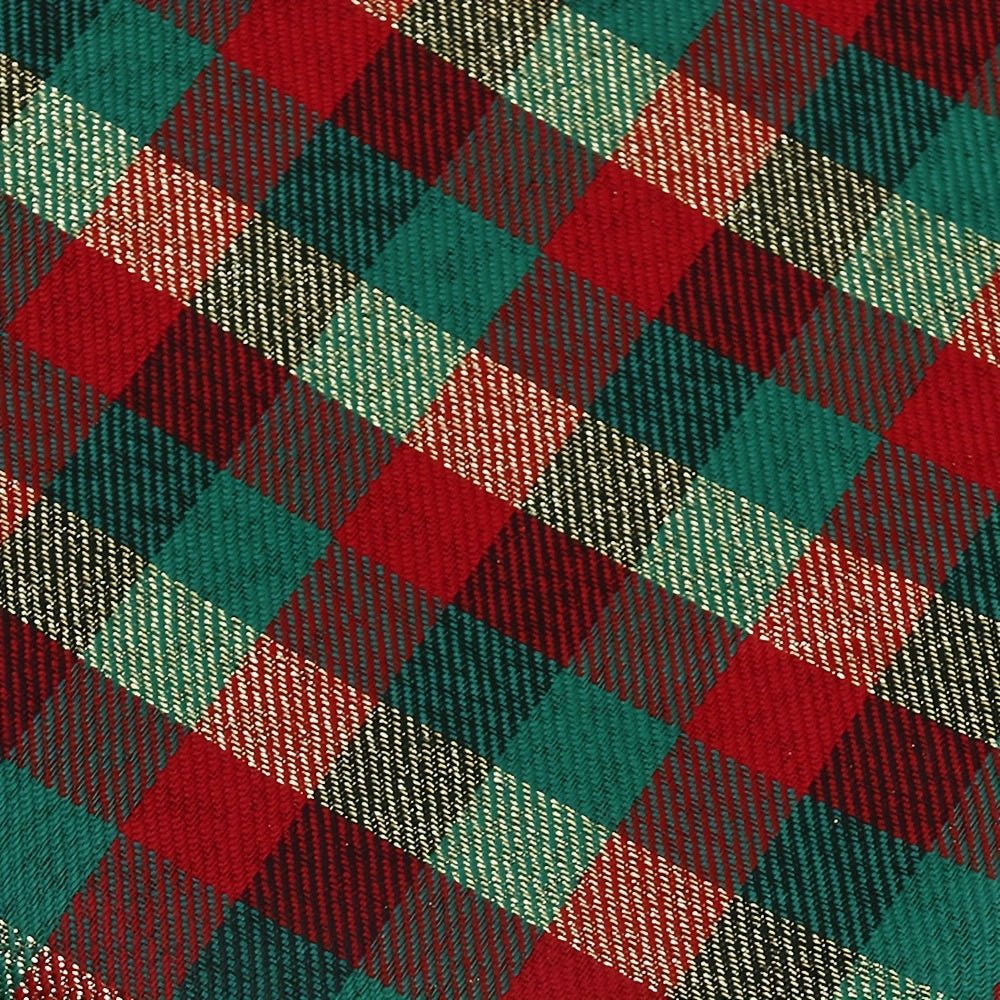 Unique Red Green Plaid Fabric Cut by Yard, Christmas Decoration Fabric, Perfect For Curtains, Sofa Covers, Pillow Making, Holiday Decorations -