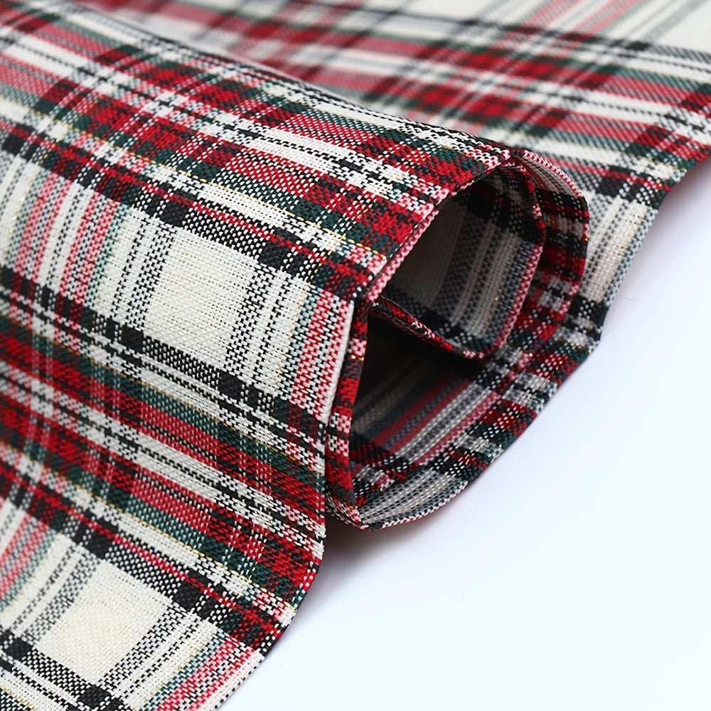Unique Red Green Plaid Fabric Cut by Yard, Christmas Decoration Fabric, Perfect For Curtains, Sofa Covers, Pillow Making, Holiday Decorations -