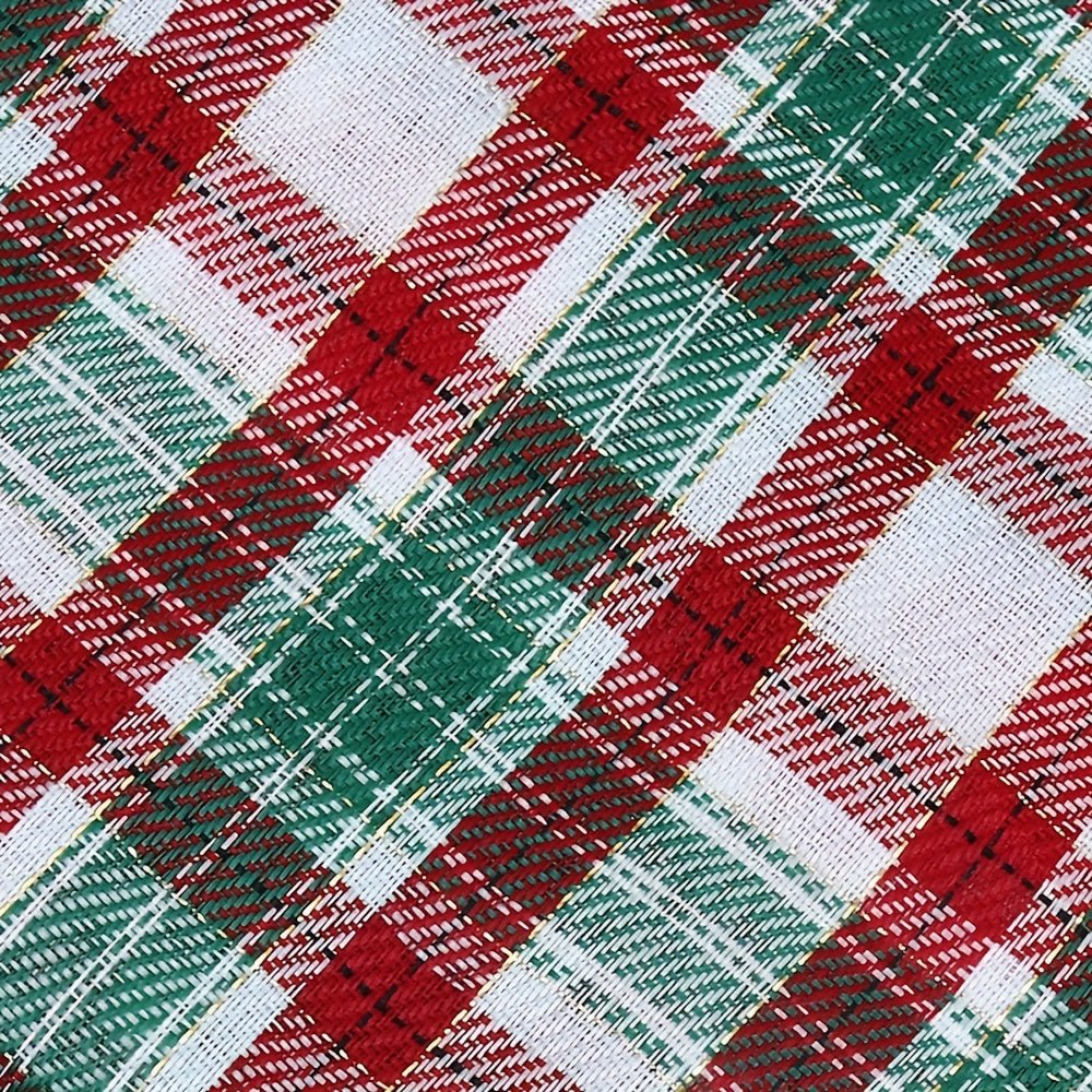 Unique Red Green Plaid Fabric Cut by Yard, Christmas Decoration Fabric, Perfect For Curtains, Sofa Covers, Pillow Making, Holiday Decorations -