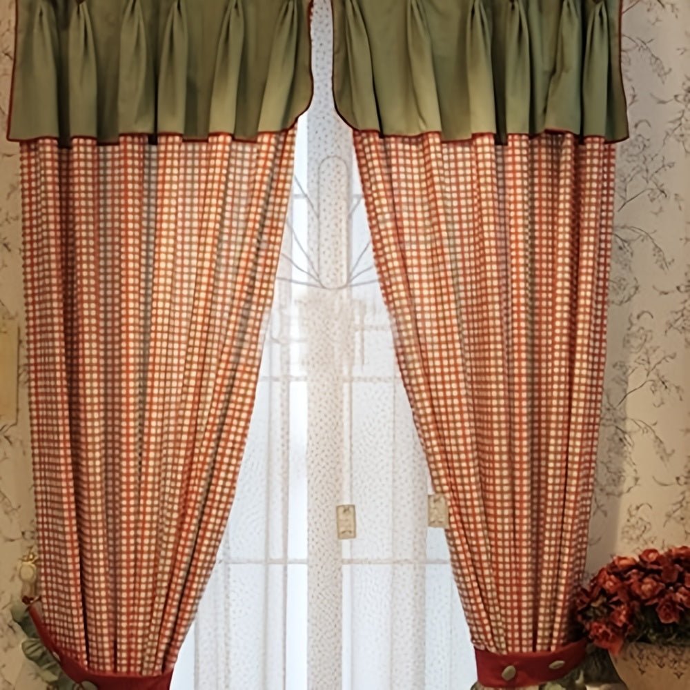 Unique Red Green Plaid Fabric Cut by Yard, Christmas Decoration Fabric, Perfect For Curtains, Sofa Covers, Pillow Making, Holiday Decorations -
