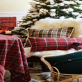 Load image into Gallery viewer, Unique Red Green Plaid Fabric Cut by Yard, Christmas Decoration Fabric, Perfect For Curtains, Sofa Covers, Pillow Making, Holiday Decorations -