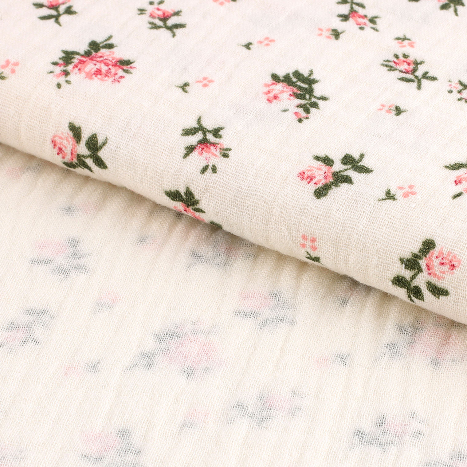 Floral Cotton Double Gauze – 3-Yard Cut - product view 2