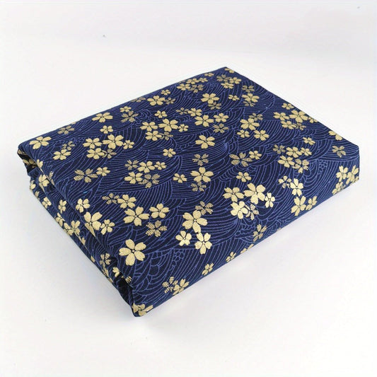 100% Cotton Japanese Style Bronzing Fabric Flower Printed Fabric - 