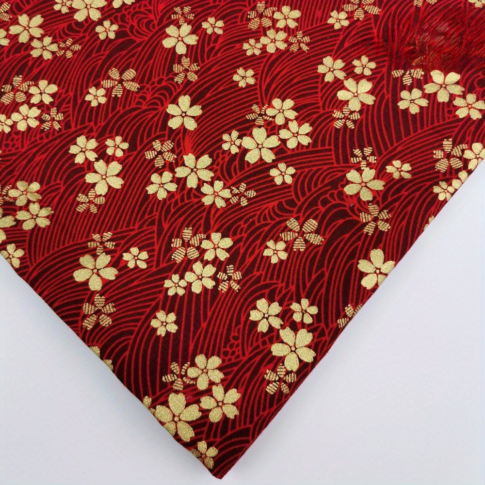 100% Cotton Japanese Style Bronzing Fabric Flower Printed Fabric - 