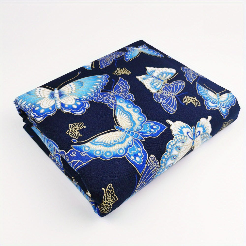 100% Cotton Japanese Style Bronzing Fabric Flower Printed Fabric - 