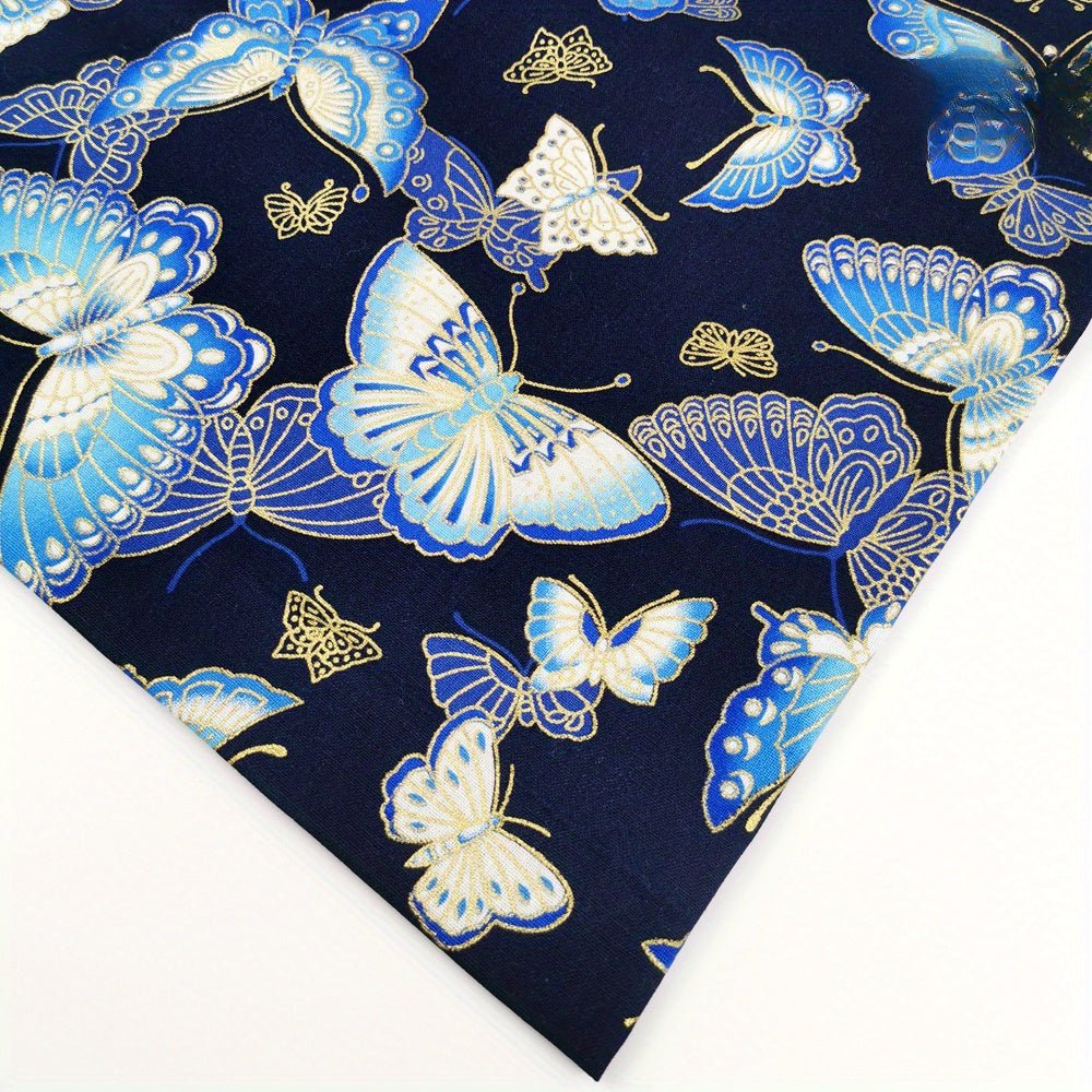 100% Cotton Japanese Style Bronzing Fabric Flower Printed Fabric - 