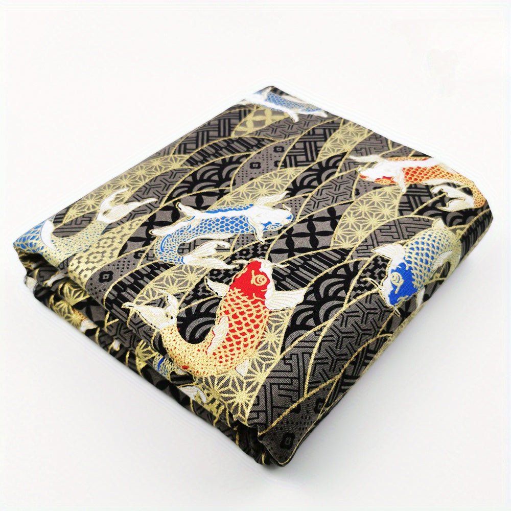 100% Cotton Japanese Style Bronzing Fabric Flower Printed Fabric - 